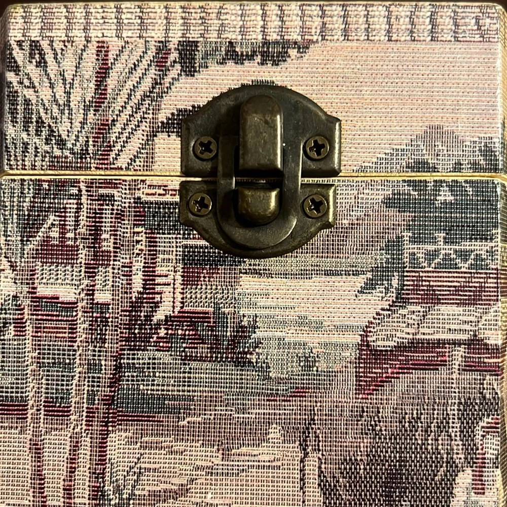 Hexagonal Safari Elephant Print Storage Box. African Indian Home Decor